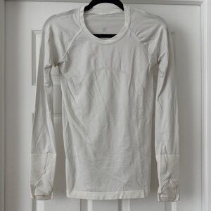 lululemon athletica White Long-Sleeve Seamless Crew Top